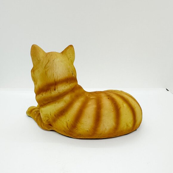 SOLD Vintage Porcelain Aldon Life Like Cat Orange Ginger Tabby Painted Hallmark - Picture 5 of 7